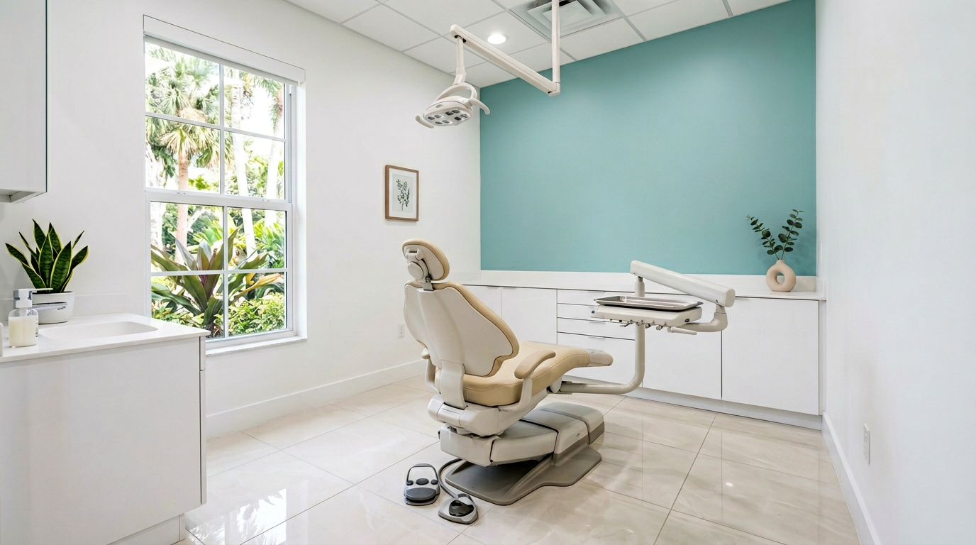 Clean modern dental operatory in a Pasco County dental practice