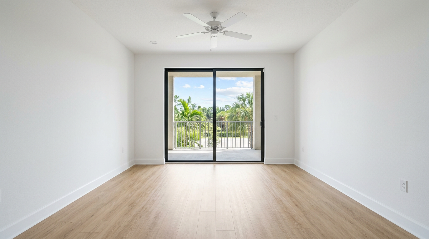 Clean empty Pasco County apartment ready for turnover by A Good Clean Vibe