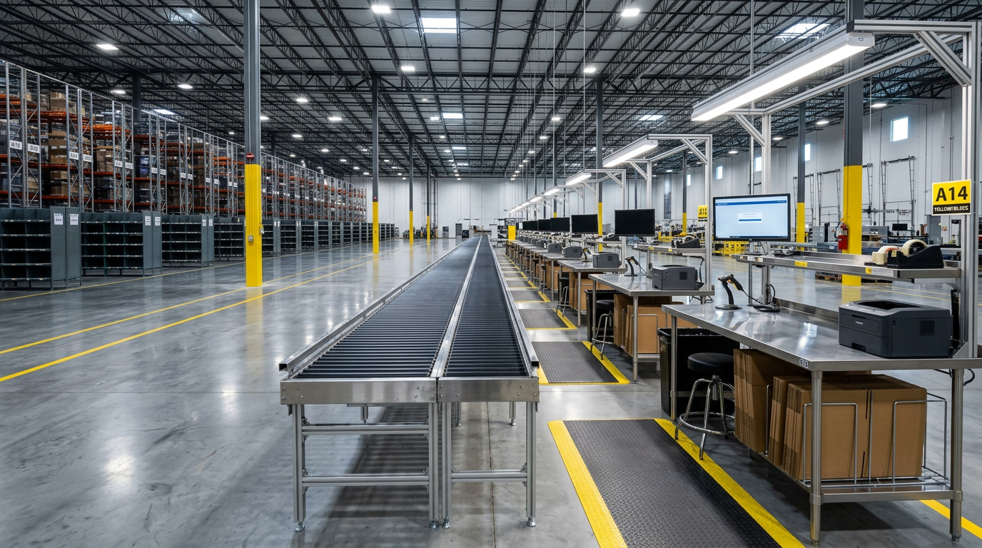 Pasco County distribution center fulfillment line cleaned and reset by A Good Clean Vibe